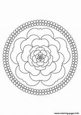 Mandala A4 Coloring Rose Pages Printable sketch template