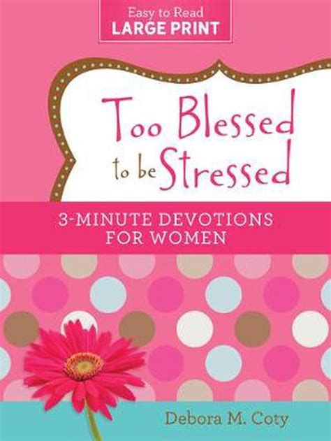 blessed   stressed  minute devotions  women large print