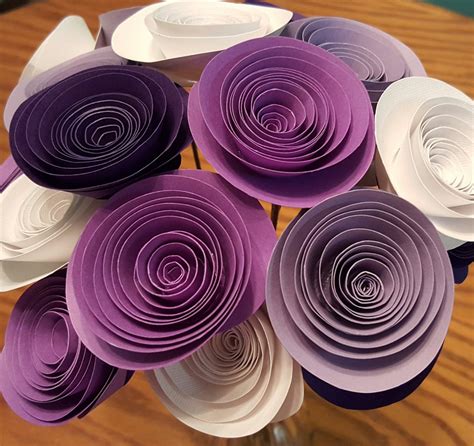 purple paper flower arrangement purple paper flowers purple
