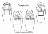 Canopic Jars Egypt Colouring Egyptian Coloring Ancient Jar Kids Pages Clipart Sarcophagus History Crafts Lessons Mummy Mask Activityvillage Map Designs sketch template