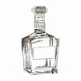 Liquore Bottiglia Botella Licor Schizzo Icona Alcoholische Botellas Icono Ilustración Whisky Drank Dibujado Whiskey Transferred sketch template