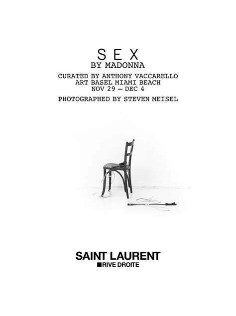 livro sex de madonna é tema de exposição da grife saint laurent