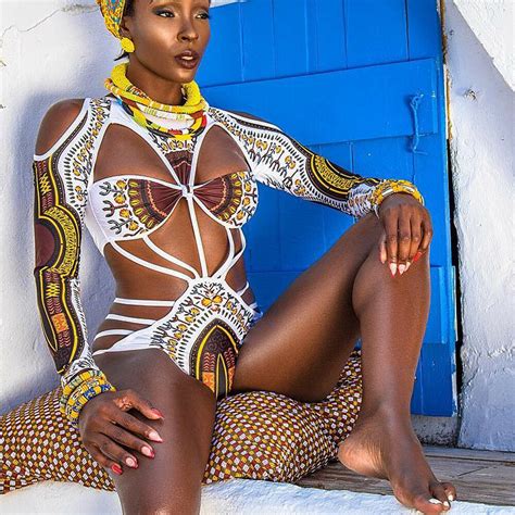Sexy Women African Tribal Print Hollow Out Bandage Long