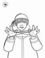 Colouring Inuit Qia sketch template