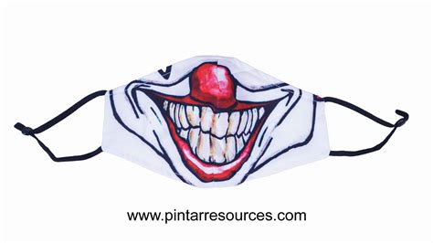 adult scary joker face mask pintar resources