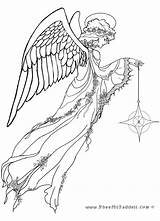 Realistic Coloring Angel Pages Getcolorings sketch template