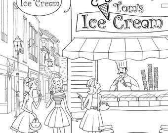 ice cream shop colouring pages sketch coloring page