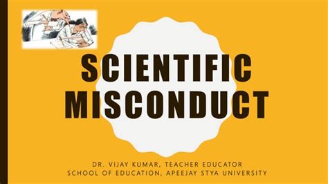 scientific misconduct  dr vijay kumar