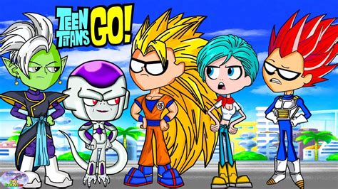 Teen Titans Go Color Swap Transforms Dragonball Z Goku