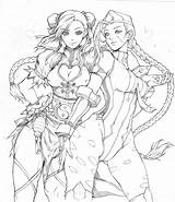 Fighter Street Coloring Pages Cammy Li Chun Fanpop Getcolorings Lineart Chunli Kimi Kiss sketch template