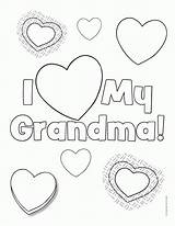 Coloring Birthday Happy Grandma Printable Nana Cards Popular sketch template