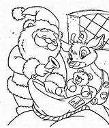 Santa Rudolph Coloring Claus Pages Christmas Kids Picking Present Printable Coming Town Print Color Getcolorings Size sketch template