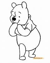 Pooh Winnie Coloring Pages Disneyclips Misc Cute sketch template