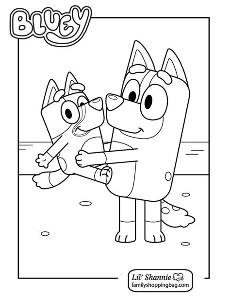 coloring pages  bluey