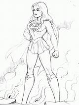 Supergirl Superwoman Colouring Coloringfolder Acessar sketch template