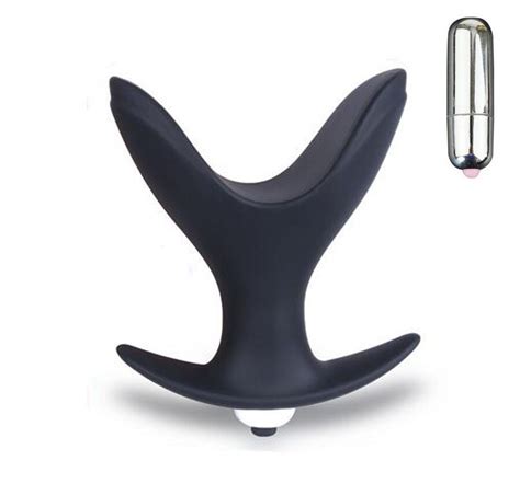 Silicone Anal Butt Plug 10 Speed Vibrating Anal Stopper Ass Anchor