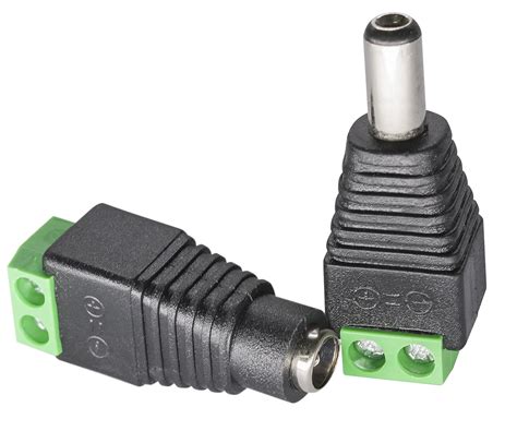 male  female barrel connector plug mm  mm  cctv camerassingle color led strips
