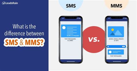 key difference  sms mms leadsrain