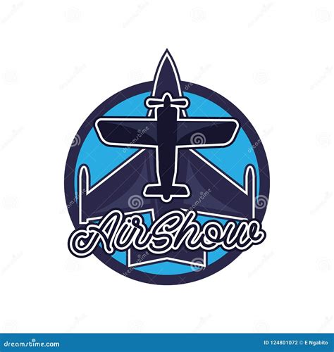 air show logo isolated  white background  air show sport concept