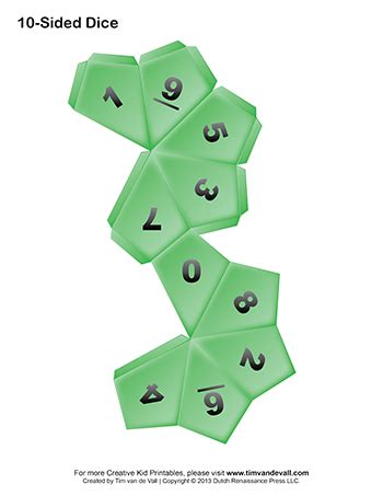 printable paper dice template        sided dice