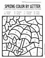 Worksheets Spring Preschool Color Letter Number Capital Umbrella Kindergarten Activities Rainbow Fun sketch template