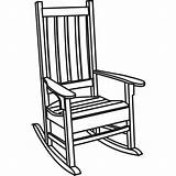 Rocking Chair Coloring Getdrawings sketch template