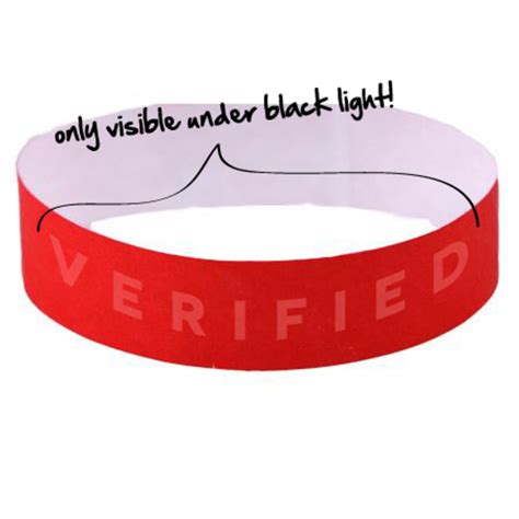 500 neon red uv verified tyvek wristbands by freshtix ticket printing