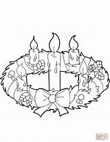 Advent Wreath Supercoloring sketch template