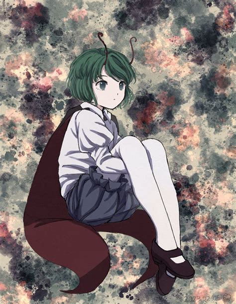 wriggle nightbug touhou commentary request 1girl abstract