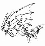 Coloring Rayquaza Getcolorings sketch template