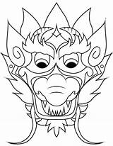 Year Dragon Coloring sketch template