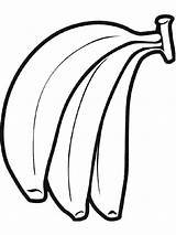 Banana Coloring Pages Split Fruits Kids Color Getcolorings Recommended sketch template