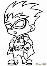 Superheroes Chibi Superhero Robin Drawing Draw Outline Webmaster Clipartmag обновлено автором July sketch template