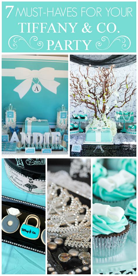 tiffany co inspired themed personalize birthday step and repeat