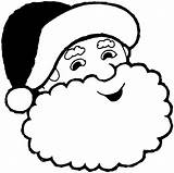 Santa Face Coloring Beard Claus Clip Popular Clipart sketch template
