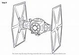 Tie Fighter Wars Star Drawing Coloring Draw Pages Line Sketch Force Awakens Step Drawings Order First Template Tutorials Drawingtutorials101 Book sketch template
