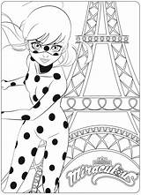 Miraculous Coloring Pages Ladybug Noir Cat Getdrawings sketch template