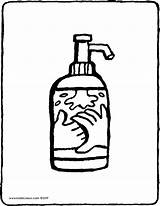 Coloring Hand Pages Sanitizer Soap Colouring Drawing Popular Draw sketch template