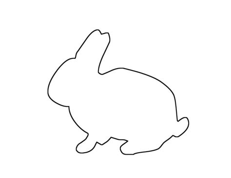 bunny outline printable scope  work template easter pinterest