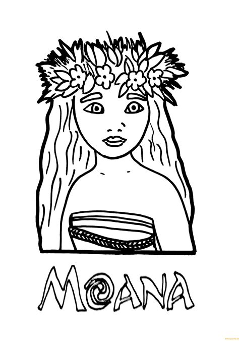 princess moana coloring page  coloring pages