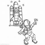 Astronaut Waving Xcolorings sketch template
