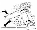 Coloring Pages Elsa Anna Hugging Frozen Printable Info Print sketch template