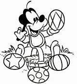 Coloring Pages Baby Goofy Cartoon Easter Disney sketch template
