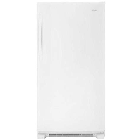 whirlpool 19 7 cu ft upright freezer with temperature alarm in white