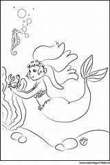 Nixe Ausmalbild Ausmalbilder Meerjungfrau Malvorlage Datei sketch template