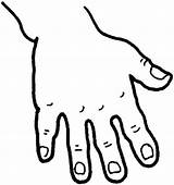 Coloring Hand Five Fingered sketch template