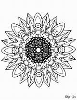 Mandalas Blumen Skiptomylou Frutto Fiore Passione Feld Druckbare Muttertag Disegni Besten Stress sketch template