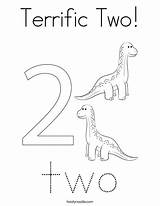 Coloring Two Terrific Number Pages Print Preschool Worksheets Twistynoodle Ll English sketch template