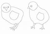 Chicks Coloring Vector Clipart sketch template