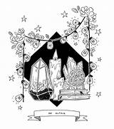 Witchy Ink Illustrations Drawing Wiccan Drawings Wallpaper Witch Modern sketch template